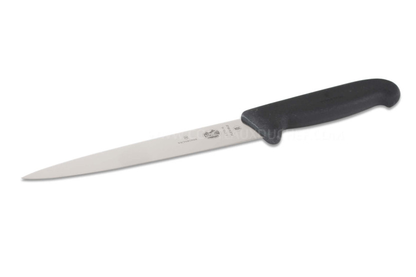 Victorinox Entvliesmesser 5.3703.18 Klinge 18cm Griff aus schwarzem Fibrox