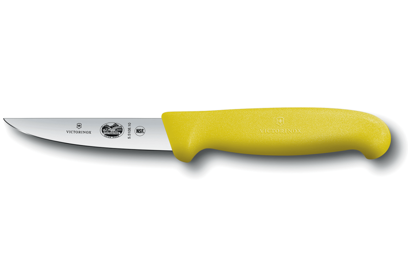 Victorinox rabbit/poultry bleeding knife 5.5108.10 10cm blade fibrox handle yellow