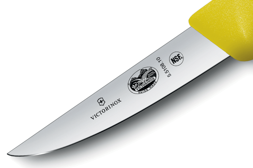 Victorinox rabbit/poultry bleeding knife 5.5108.10 10cm blade fibrox handle yellow