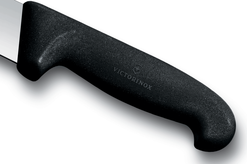 Victorinox Cuchillo Carnicero 5.7403.25 25cm Hoja Punta Ancha Mango Fibrox Negro