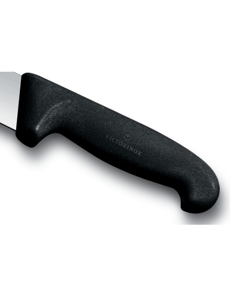 Coltello da macellaio Victorinox 5.7403.25 Lama a punta larga 25 cm Manico in fibrox nero