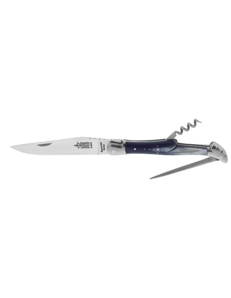 Laguiole Arabalète G.DAVID 1792 Foldekniv 12cm hornhåndtag + proptrækker + syl
