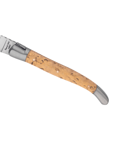 Laguiole Klappmesser Arbalète G.DAVID 4512 Birkenholzgriff mit zwei matten Messerpolster