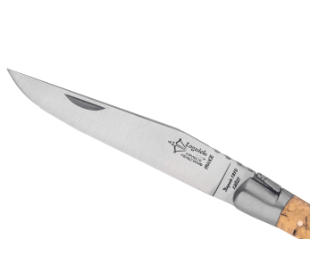 Faca dobrável Arbalète Faca dobrável G.DAVID 4512 Laguiole com cabo em madeira de bétula e duas Mitraem aço inoxidável mate 2