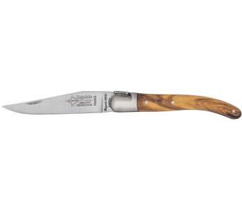 G.DAVID 8308 Laguiole Arbalète fällkniv med olivträhandtag och matt rostfritt stålbult