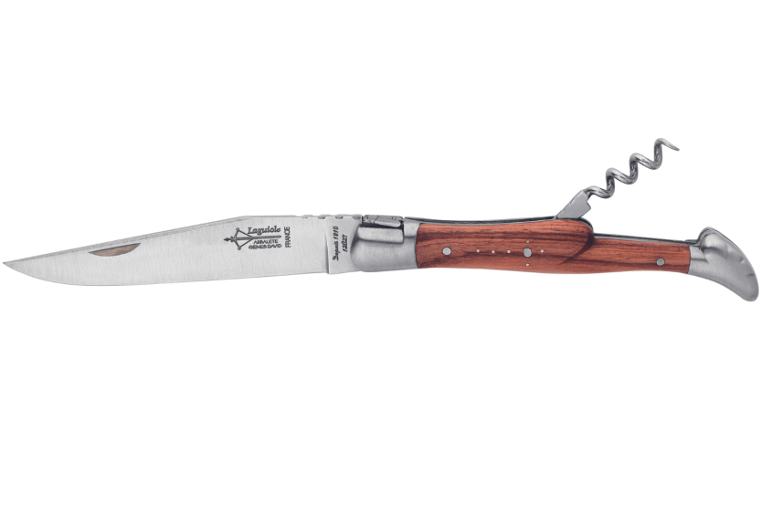 G.DAVID 4272 Laguiole foldekniv med Arbalète-håndtag 12 cm + bolster i rustfrit stål + proptrækker