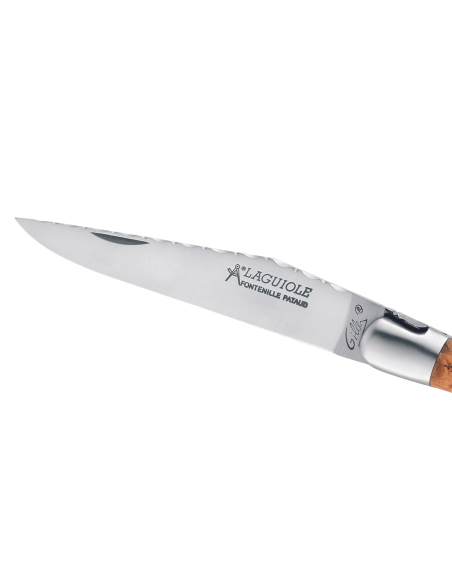 GILLES 5612 Laguiole vouwmes 12cm jeneverbes handgreep met matte bolster