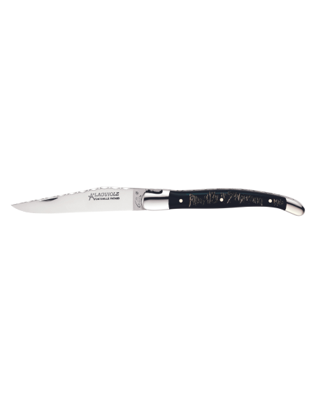 GILLES 5692 Coltello pieghevole Laguiole con manico in corno di bufalo di 12 cm e Mitrain acciaio inossidabile lucidato