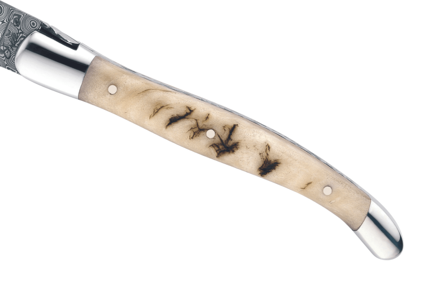 GILLES 5732 Laguiole foldekniv med 12 cm vædderhornshåndtag og bolster