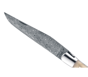 GILLES 5732 Cuchillo plegable Laguiole con mango de cuerno de carnero de 12 cm y Virola 2