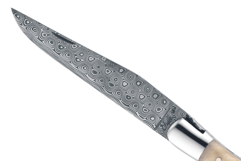 GILLES 5732 Coltello pieghevole Laguiole con manico in corno d ' ariete di 12 cm e Mitra