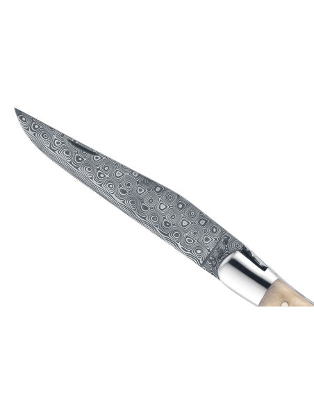 GILLES 5732 Cuchillo plegable Laguiole con mango de cuerno de carnero de 12 cm y Virola