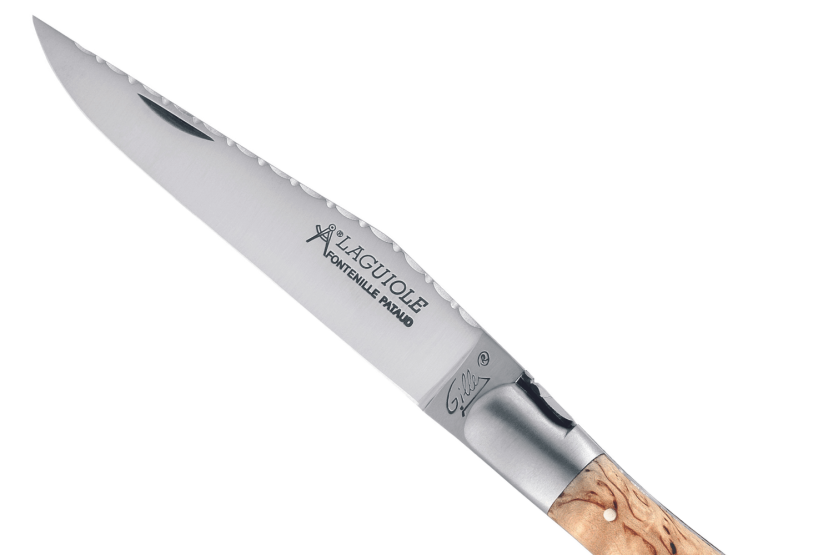 GILLES 8642 Laguiole Folding knife 12cm birch wood handle with corkscrew