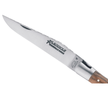 GILLES 8672 Laguiole Vouwmes 12cm walnoot handvat met kurkentrekker 2