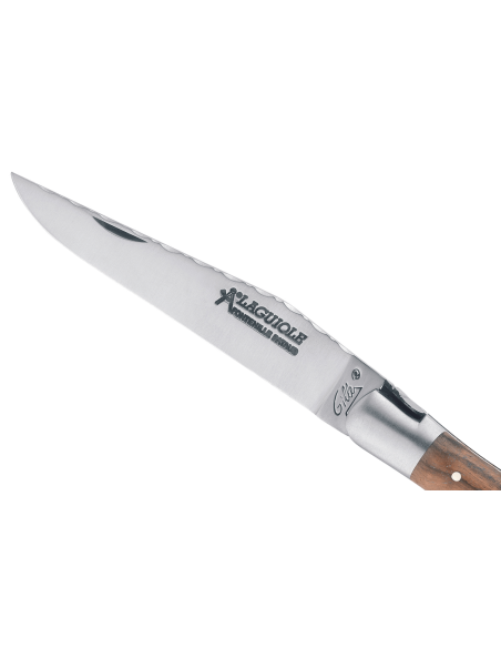 GILLES 8672 Laguiole foldekniv 12 cm med håndtak i valnøtt og korketrekker