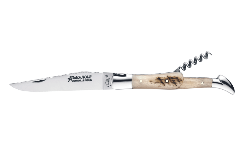 GILLES 8632 Faca Laguiole com cabo de chifre de carneiro 12cm