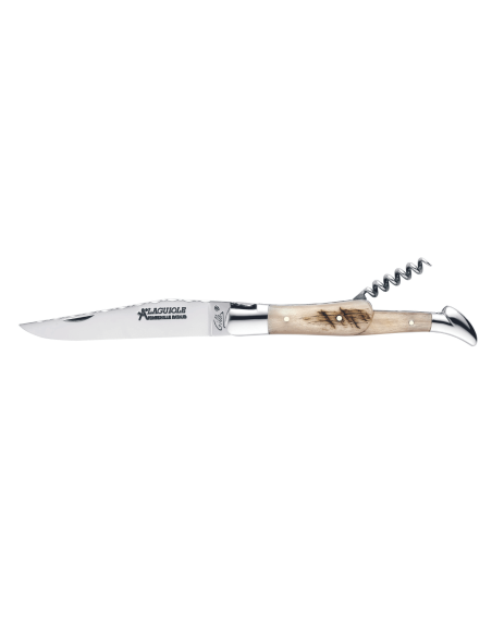 GILLES 8632 Laguiole knife with ram ' s horn handle 12cm
