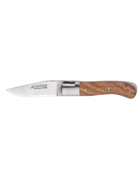 GILLES 9421 Laguiole foldekniv 10,5 cm håndtak i oliventre med bolster