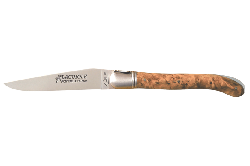 GILLES 9612 Coltello pieghevole Laguiole 12 cm manico in legno di ginepro