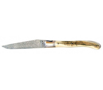 Faca GILLES Laguiole, cabo de 12 cm em marfim de mamute fossilizado