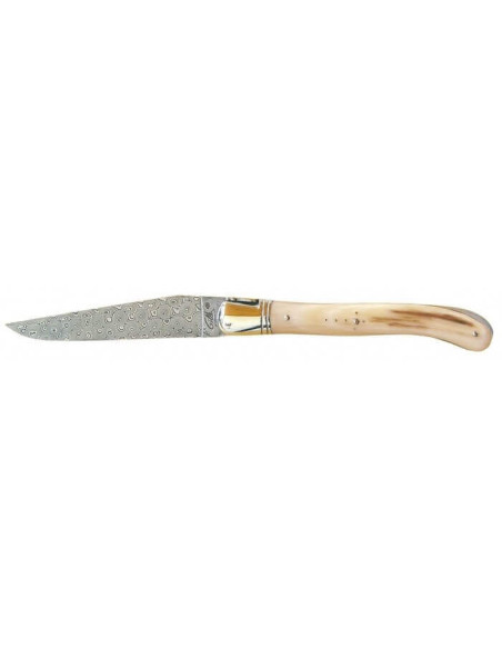 Laguiole-Messer GILLES, Griff 12 cm blonde Hornspitze