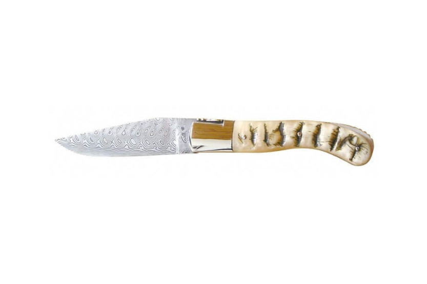 GILLES Laguiole-kniv, 13 cm skaft av værhorn