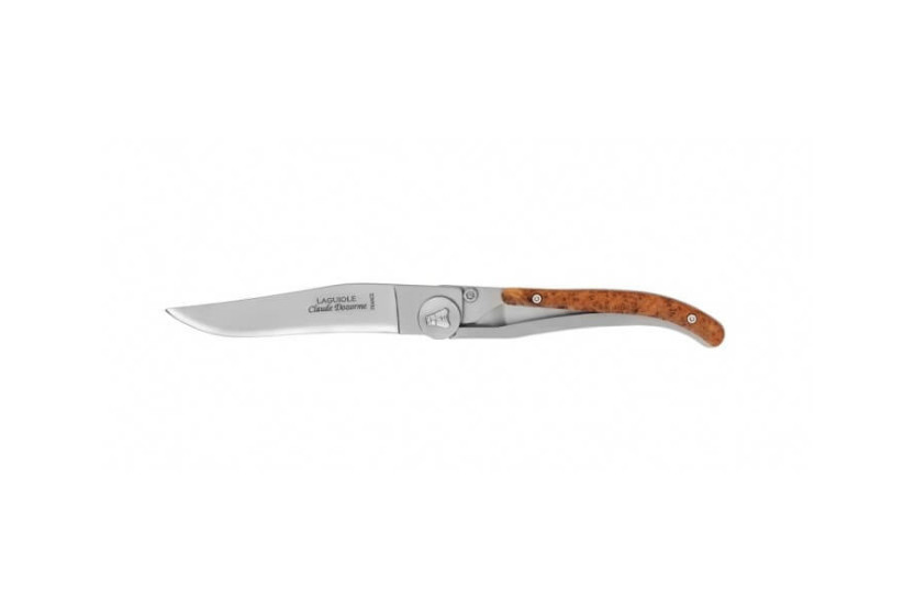 Laguiole-Messer C. Dozorme Rostfreie Klinge Griff 11cm rostfrei Wacholderverkleidung mit Innenkerbe