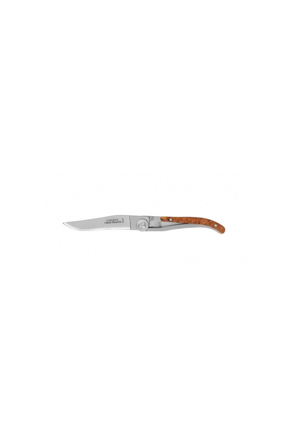 Juniper Cladding Laguiole knife C. Dozorme stainless steel blade 11cm stainless steel ...