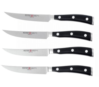 Sett med 4 Wüsthof Classic Ikon smidde biffkniver 11,5 cm 2