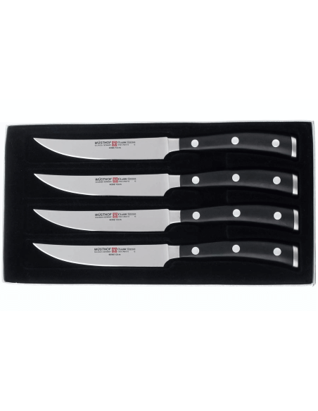 Sæt med 4 Wüsthof Classic Ikon smedede steakknive 11,5 cm
