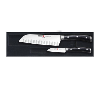 Boxed set 2 Wusthof Classic Ikon keukenmessen - 1 Santoku mes 17 cm en 1 groentemes 8 cm - 9276