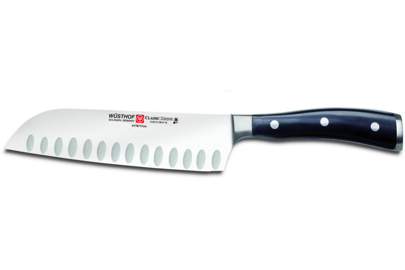 Boxed set 2 Wusthof Classic Ikon kitchen knives - 1 Santoku knife 17 cm and 1 vegetable knife 8 cm - 9276