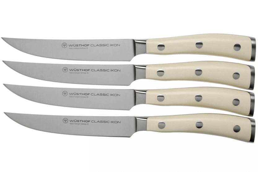 Wüsthof Classic Ikon Steakmessersatz , 4 tlg. weiß geschmiedet