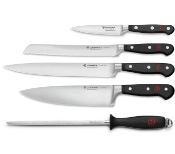 Conjunto de facas 4 facas forjadas Wusthof Classic + 1 aço de afiar