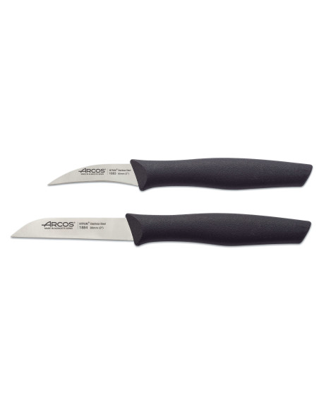 Juego de 2 cuchillos Arcos Nova 1 pico de pájaro 6cm + 1 dentado recto 8cm