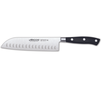 Arcos Riviera santokukukniv smidd santokukniv 18 cm med granton eggblad