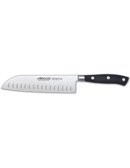 santokumesser Arcos Riviera geschmiedet mit Kullen18cm