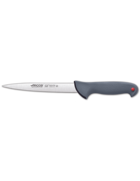 Couteau filet de sole professionnel Arcos Colour Prof 243100 lame 17cm manche en PP