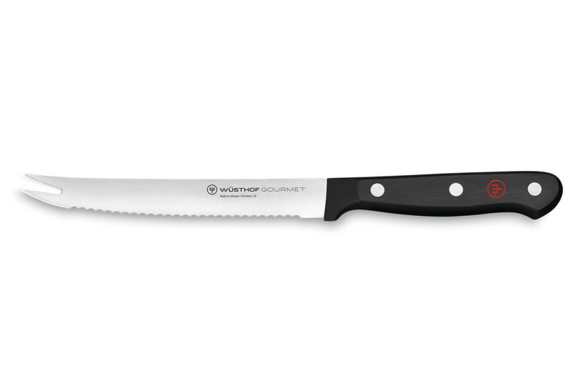 Faca para tomate Wüsthof Gourmet Lâmina serrilhada de 14 cm, ponta bifurcada