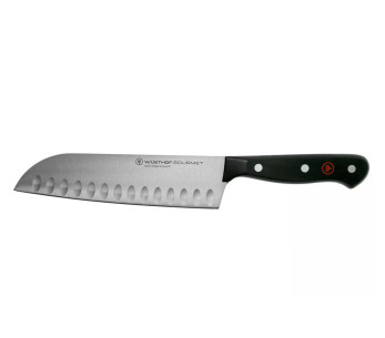 Cuchillo santoku Wüsthof Gourmet con hoja con borde grantonde 17 cm