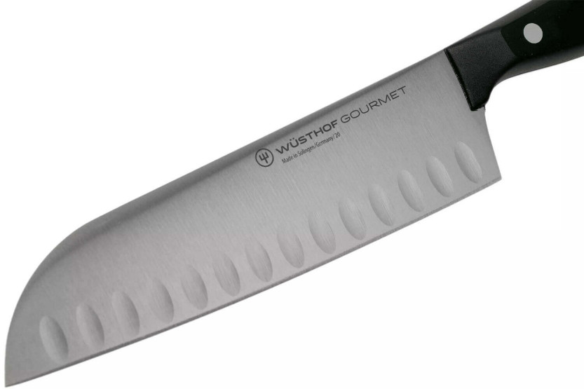 faca santoku Wüsthof Gourmet com lâmina com convinhas17 cm