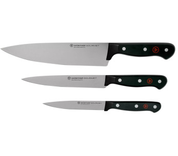 Set 3 Wüsthof Gourmetmessen - Chef 20cm + carving 16cm + office 12cm