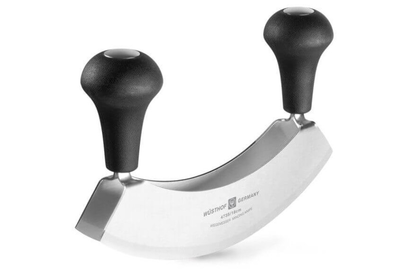 Wusthof Gourmet halvmåne-hakker med dobbelt blad, 18 cm langt blad