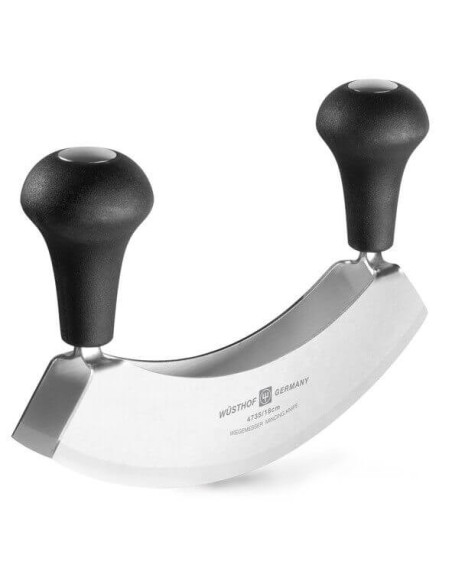 Wusthof Gourmet dubbelbladig halvmåneformad hackare, 18 cm blad