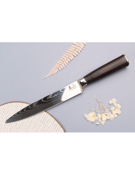 Coltello da intaglio Kutoyama Black Pakka 20 cm