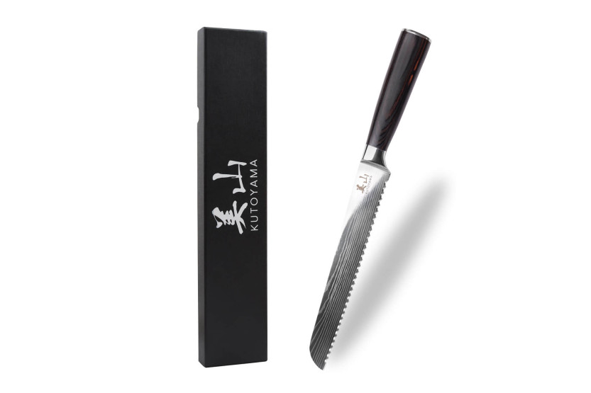 Kutoyama Black Pakka 20 cm brødkniv