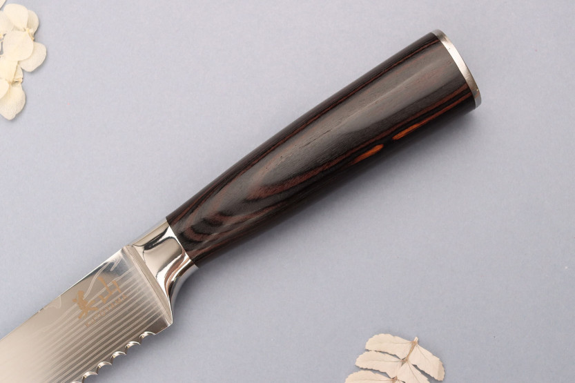 Coltello da pane Kutoyama Black Pakka 20cm
