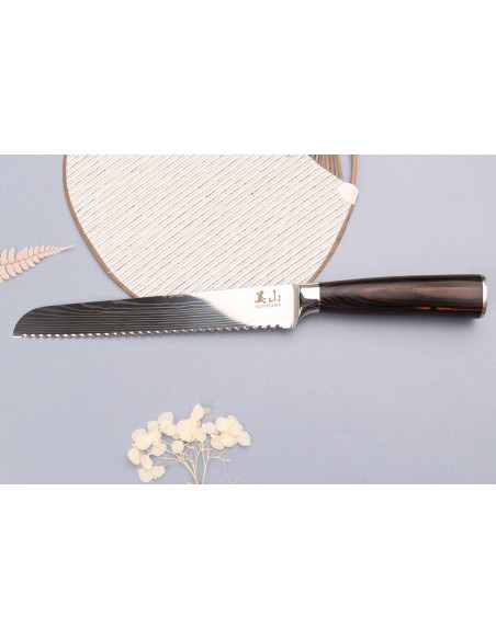 Brotmesser 20cm Kutoyama Black Pakka