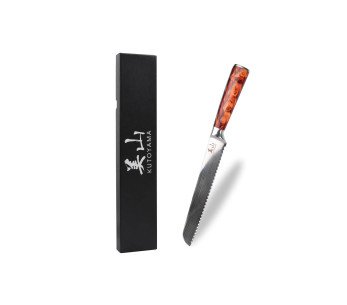 Cuchillo de pan Kutoyama Red Flame de 20 cm