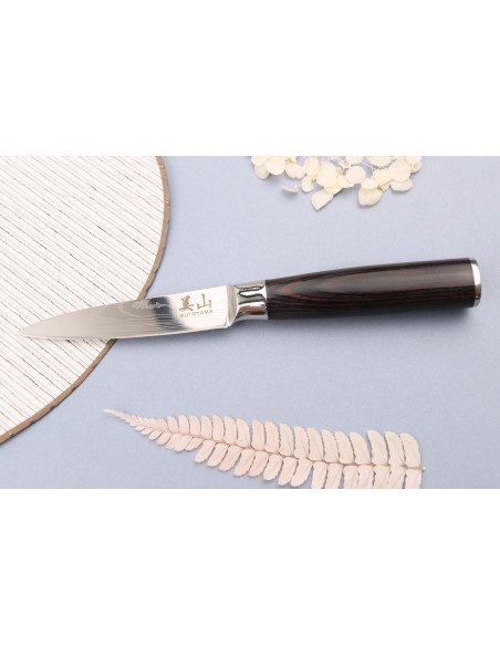 Spickmesser 8cm Kutoyama Black Pakka